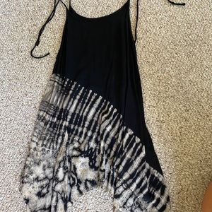 Thailand black/tan tie dye dress